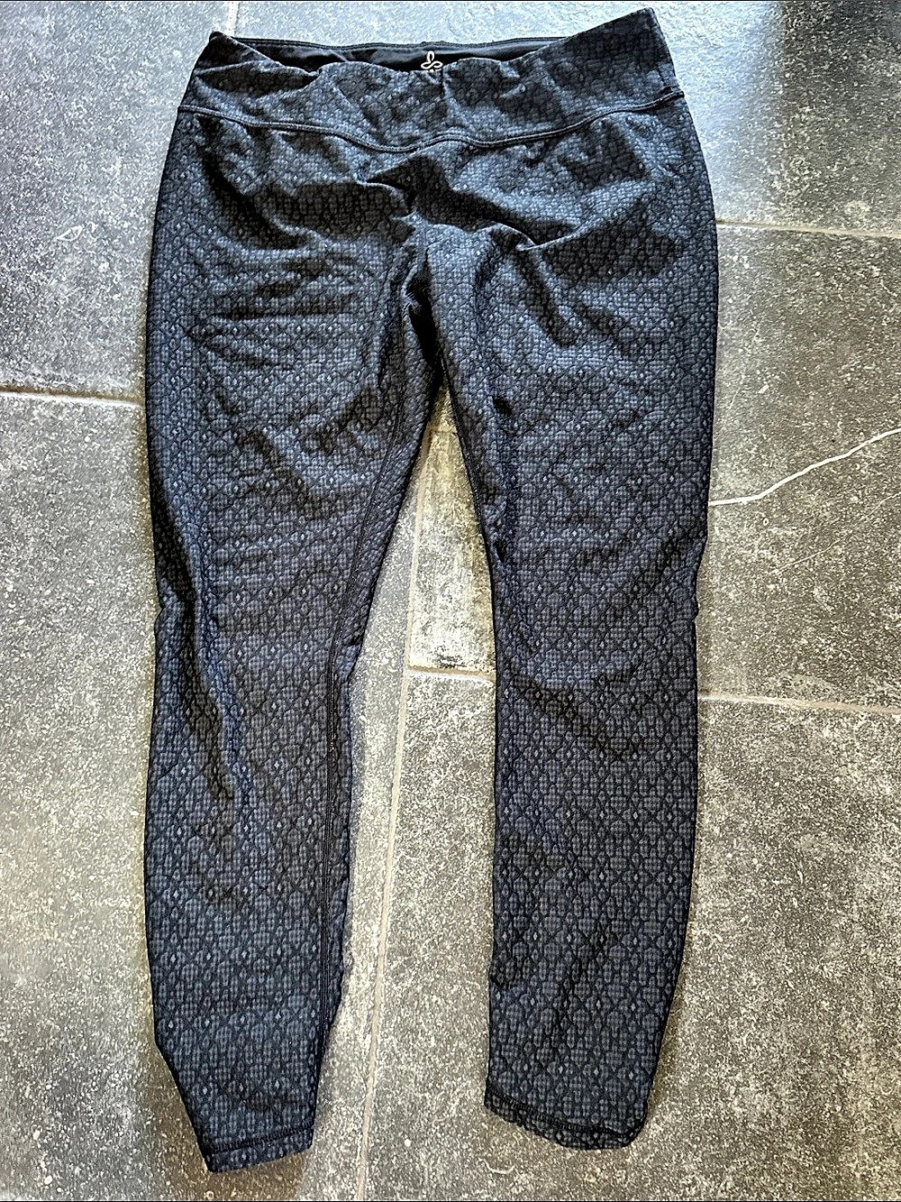 prAna Geometric Leggings in Black Size XL Like New